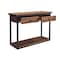 Alaterre Furniture Claremont 43"L Rustic Wood Console Table with Two Drawers and Low Shelf ANCM1074 - alternate 3